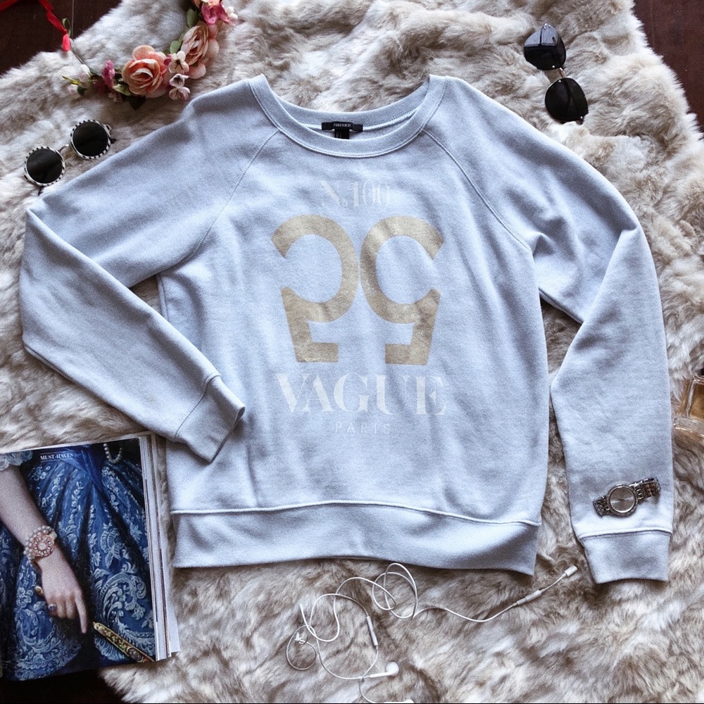 Forever 21 Pastel Blue Sweatshirt